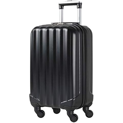 Flight Knight Suitcases Maximum for Delta, Virgin Atlantic, Ultra Lightweight 4 Wheel ABS Hard Case Suitcases Carry On Hand Luggage Approved for 48 Airlines Inc BA and TUI Cover