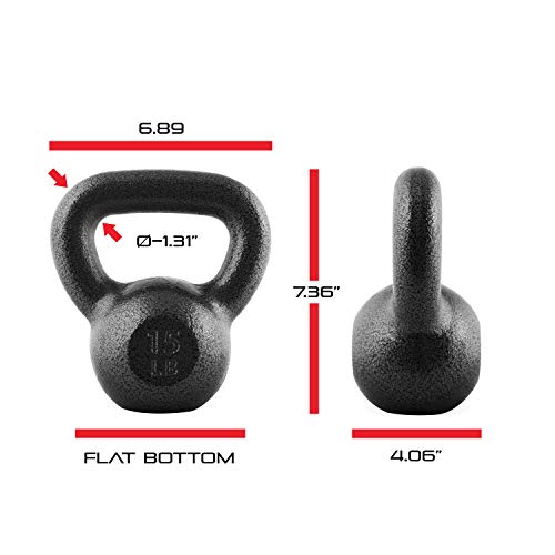 CAP Barbell Cast Iron Kettlebell 80 LB Set | 10 | 15 | 25 & 30 LB - Image 3