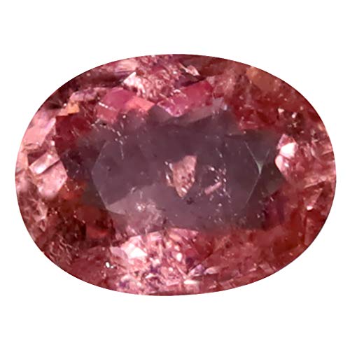 Tourmaline rose ovale 8x6 mm de qualité gemme, pierre précieuse naturelle de 1,17 ct
