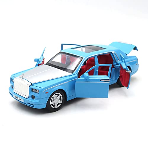 Image of DEUSON ECOM 1:32 Diecast Metal Car Model Phantom Toy Car for Kids Sound and Light Pull Back, Multi Color