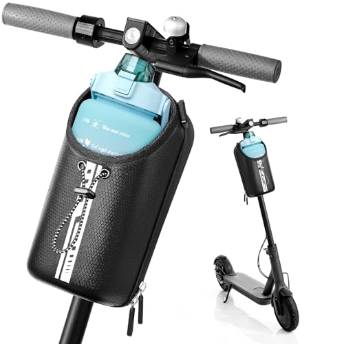 Witnewrage E Scooter Tasche für Roller, E Roller Tasche mit Wasserflaschenhalter, Scooter Lenkertasche mit Handyhalterung, 2L Rollertasche Front Tube Bag E Scooter Zubehör