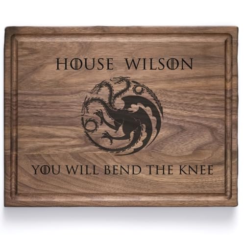 Tabla de cortar rectangular de madera personalizada miniatura 1