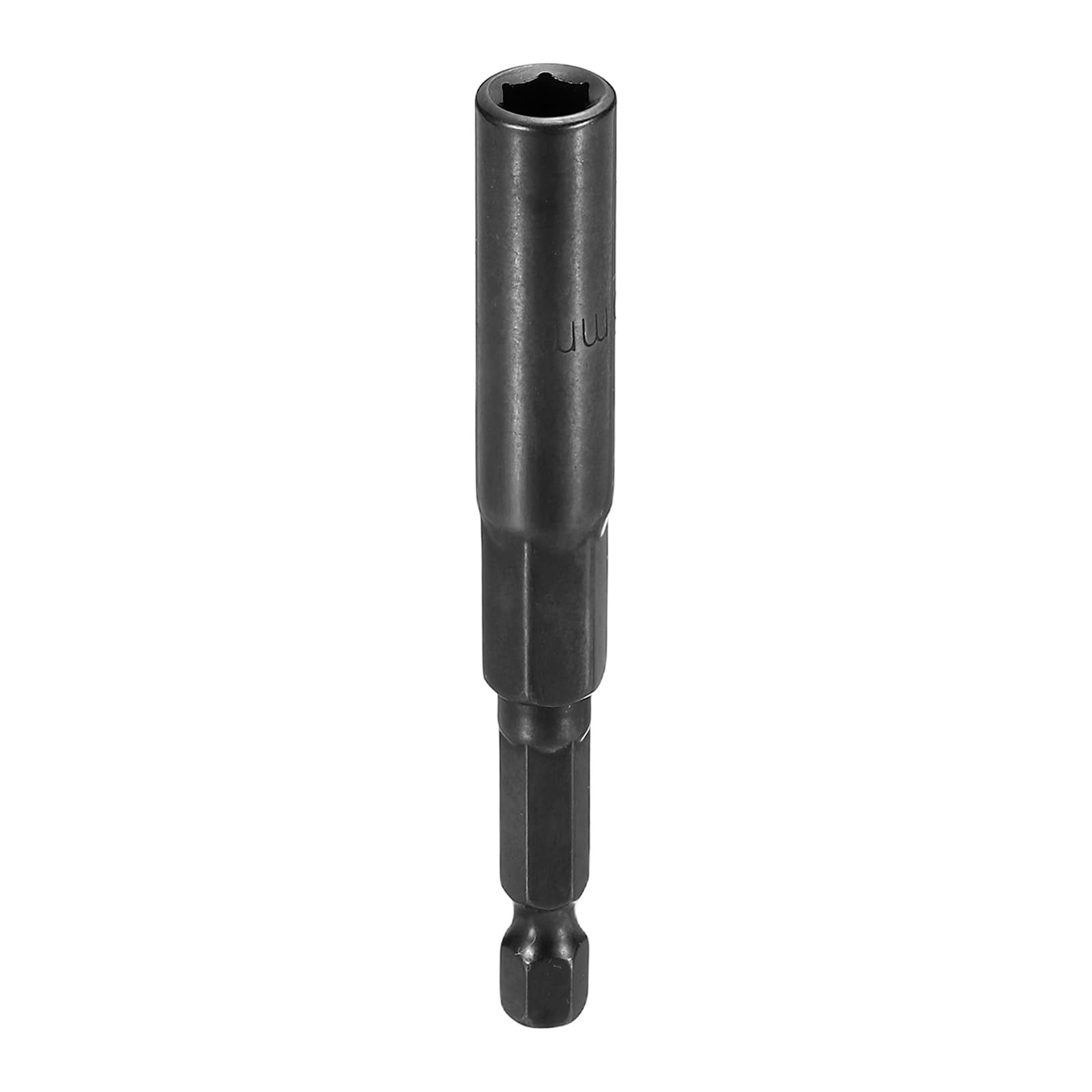 sourcing map Nut Driver Drill Bit 6mm Metric Socket 1/4" Hex Shank 3.15" (80mm) Extra Long 6-Point Sockets Quick Change Cr-V Steel Bolt Setters for Power Drill Drivers, Black