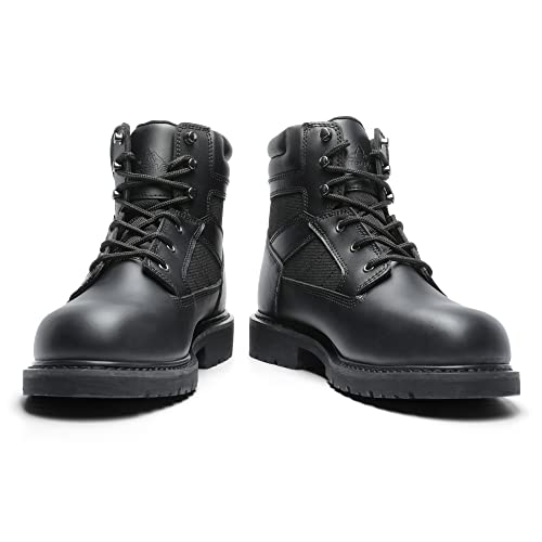 Nortiv 8 Men's Work Boots Soft Toe Leather Industrial Boot Black Size 12 M Us Snic2220M #TOP4