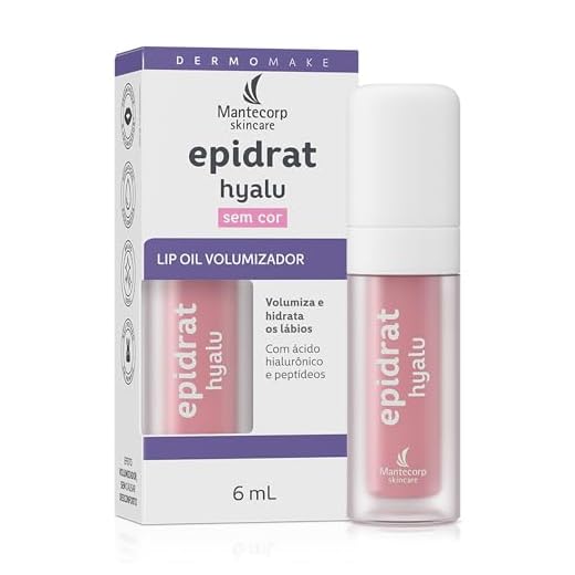Hidratante Labial Volumizador Epidrat Hyalu Lip Oil 6ml Sem cor Mantecorp Skincare