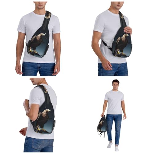 Bolso Cruzado Eagle under the stars para Hombre y Mujer miniatura 7