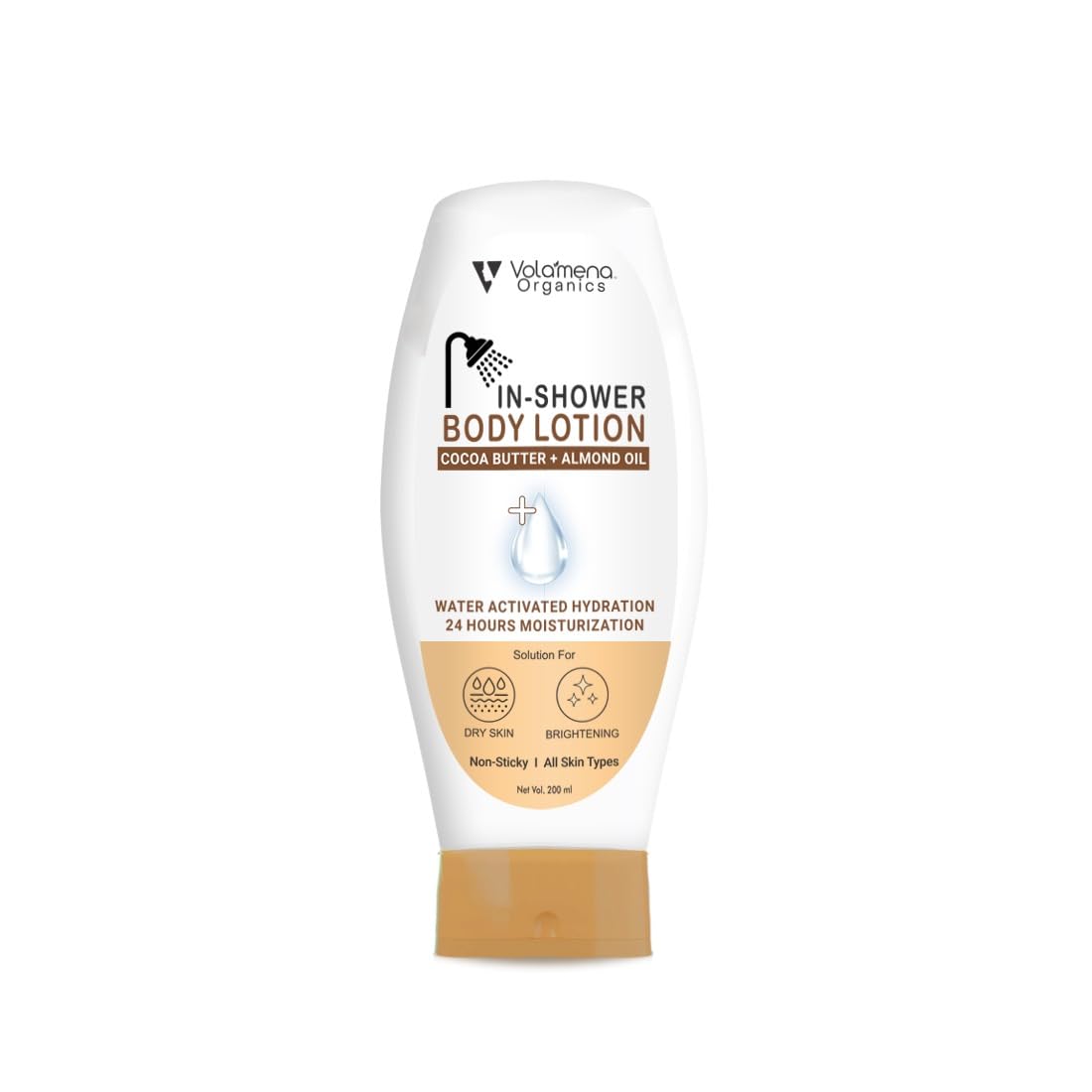 Volamena Cocoa + Almond In-Shower Body Lotion for Dry Skin – Deep Hydration, Skin Soothing & Anti-Aging Formula for Soft, Smooth Skin – Moisturizer for Women & Men, 200ml-image-43