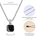 COAI Black Obsidian Necklace for Men, Stainless Steel Pendant Necklace for Men 24