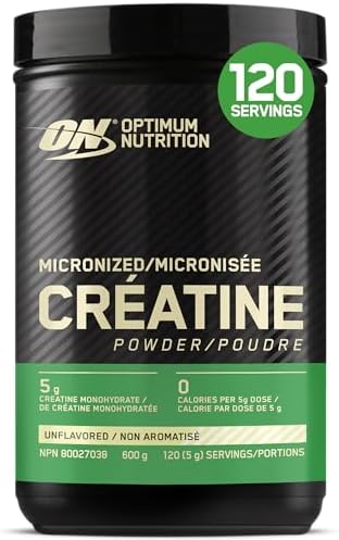Optimum Nutrition 100% Pure Micronized Powder, Unflavored, 600g - 120servings (packaging may vary) Health & Personal Care