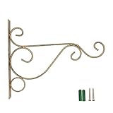 Montado en la pared de hierro Art Hanger, multiusos perfecto para pequeñas linternas, cesta, luces de plantas, lámpara, camino, comederos para pájaros o Wind Chimes y mucho más.