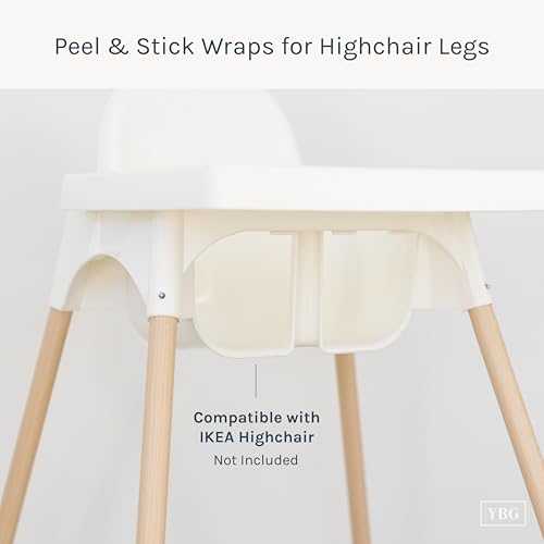 Image of Yeah Baby Goods Highchair Leg Wraps (Birch) - Compatible with The IKEA Antilop Highchair - Stylish IKEA High Chair Accessories w /Easy Self-Adhesive