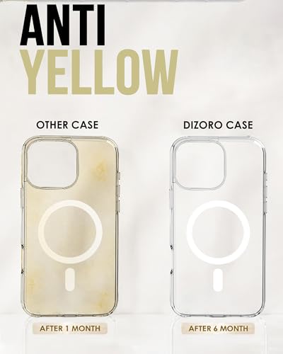 Image of DIZORO Crystal Clear Magnetic Compatible with iPhone 17 Pro Max Case with Anti-Yellow Anti-Scratch | Shockproof Transparent Cover