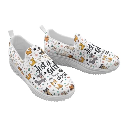 JoyLamoria Animal Pattern Womens Shoes Cushion Platform Fashion Running with Arch Support Soft Orthotic Athletic2