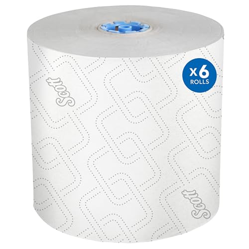 Scott Professional Pro High-Capacity Hard Roll Paper Towels Bulk (53925) Hardwound Elevated Design Absorbency Pockets for ScottBrand Blue Core Dispensers (6 Rolls at 700 Each 4 200/Case)