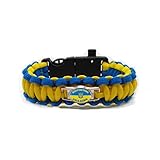 YIGEBAG Unterstützende ukrainische Flagge Paracord geflochtenes Armband Outdoor Survival (C)