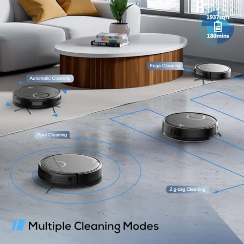 Image of Robot Vacuum, 2 in 1 Robot Vacuum and Mop Combo for Pet Owners: Strong Suction, Anti-Tangle Brushless Inlet, Picks Up Dog & Cat Hair, Wet Mopping Removes Paw Prints, Auto-Recharge with Schedule