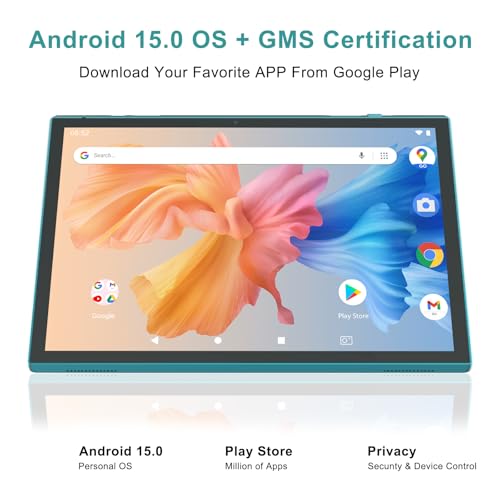Image of 10 Inch Tablet Android 15 Tablets With Case Stylus 8GB RAM 32GB ROM Support 1TB Expand, 6000mah Battery 10 IN Android Tableta, Dual Camera WiFi-6 Bluetooth 10.1'' Android Tablet With Protective Cover