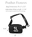 YOSHUYUKI Fanny Pack Crossbody Bag Trendy Waterproof Small Sling Cross Body Purse for Women Men Fashion Waist Packs Mini Belt Pouch Chest Bum Hip Bag Lulu Dupes for Travel Vacation Running Black