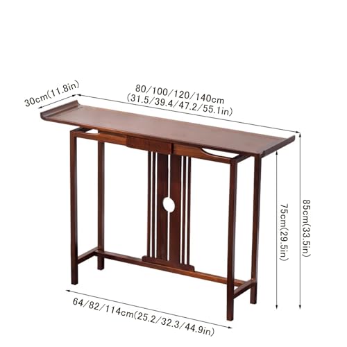 Mesa decorativa de madera maciza para pasillo y entrada de estilo clásico 3