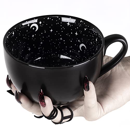 Rogue + Wolf Midnight Coffee Large Witch Mug In Gift Box Halloween Decor Spooky Gifts Ghost Cool Coffee Mugs For Women Goth Witchy Novelty Porcelain Tea Creepy Cup Gothic Witchcraft - 17.6Oz 500Ml #TOP1
