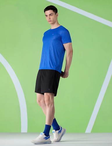 Image of Amazon Brand - Symbol Men's Active /Sports Tonal Printed T-Shirt | Round Neck | Regular Fit (Available in Plus Sizes)