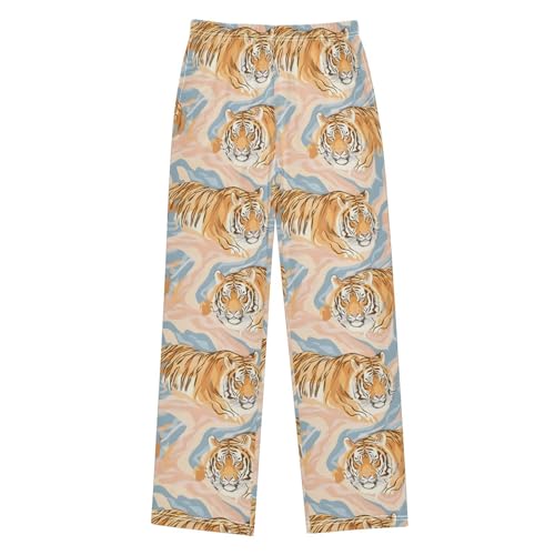 Pajama Pants Tigers Wave Background PJ Bottoms Sleepwear Lounge Sleep Pant with Pockets