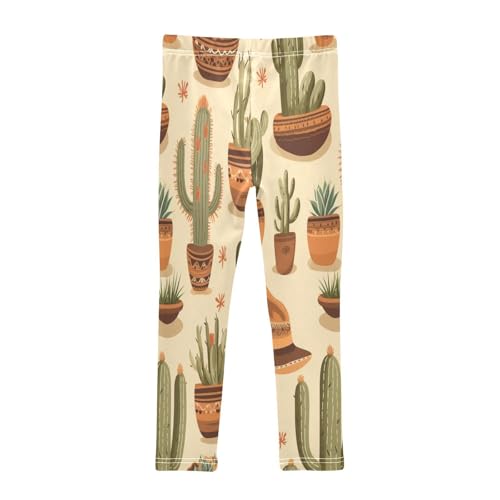 Bolaz Toddler Girls Leggings Printed Yoga Pants Leggings Cowboy Hat Cactus for Kids2