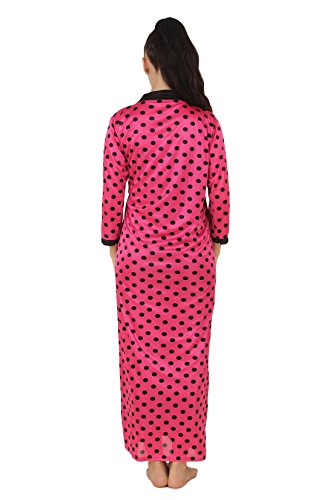 Image of Fasense Women Satin Polka Printed Full Length wrap Gown DP165