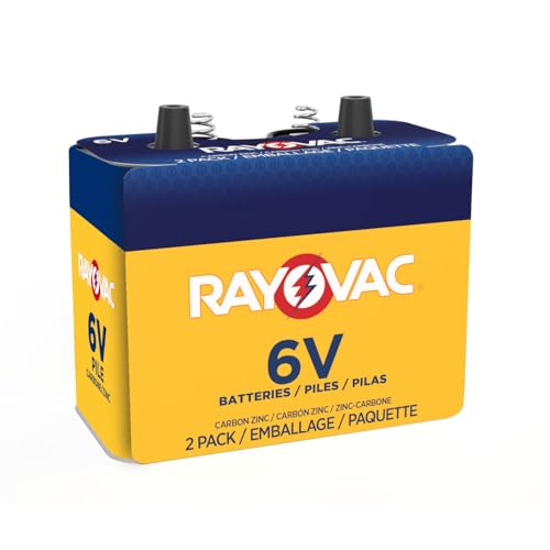 Rayovac 944-2R: 6-Volt Heavy Duty Lantern Battery with Spring Terminals - 2 Pack