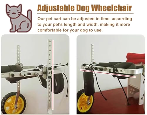 Silla de ruedas ajustable para perro XL con dos ruedas traseras para movilidad 5