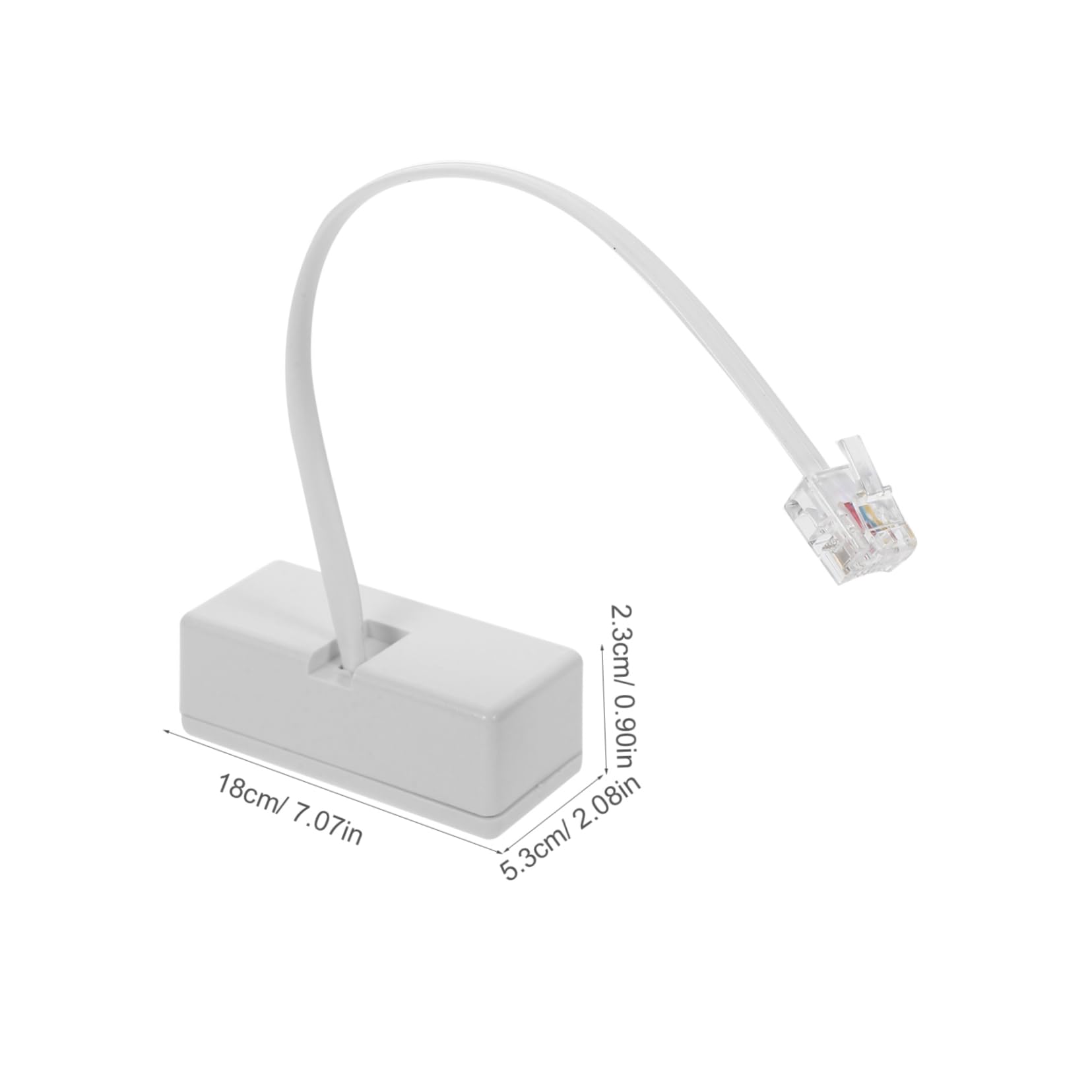 VILLCASE 2Pcs Telephone Line Splitter Adapter for Landline Phones PC Cable Converter for Multiple Device Connections