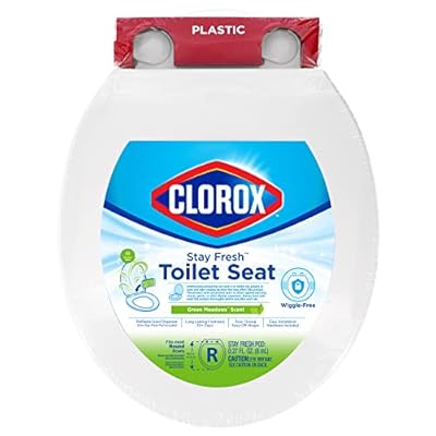 Clorox Round Scented Plastic Toilet Seat with Easy-Off Hinges
