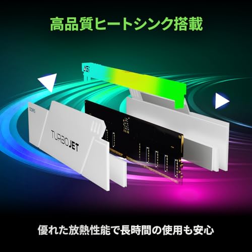 AGI UD858 DDR5 6000MHz 32GB(16GB×2枚) TURBOJET RGB AGI6APD16UD858 の商品画像 6
