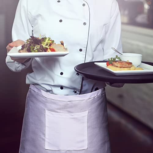 HEMOTON Mitad- Longitud Chef Delantal Restaurante Cocina Delantal Casero Cocina Delantal Poliéster Delantal Cintura… - Imagen 4