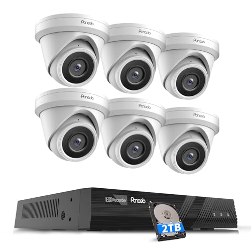 PANOOB NVR hƃJVXe 8`l 6X 5MP LĎIPh[^bgJ lmt z[ZLeBp 100tB[g IRiCgrW 4K 8CH PoE NVR 2TB HDD PD93A0608-5M