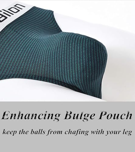 ZONBAILON Men's Striped Underwear Soft Breathable with Tiny Holes Sweat Absorbing Bulge Contour and Ball Pouch Male Briefs2