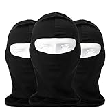 Longra 3 Stücke Herbst Winter für Outdoorsports Radfahren, Snowboarden, Skifahren, Motorrad Fahren Winddicht Warm Gesichtshaube Einheitsgröße Herren/Damen (Black, One Size)
