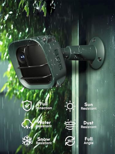 Image of Gcioii Wall Mount Grill Cover for Blink Outdoor 4, Weatherproof Protective and 360 Degree Adjustable Mount for Blink Outdoor 4th Gen Security Camera (3 Pack Green, Camera are Not Included)