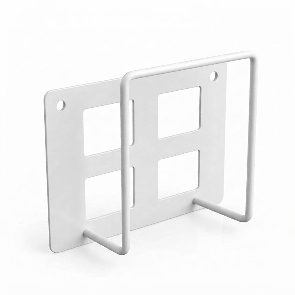 Space Efficient WiFi Router Holder Rack | Wall Mounted Router Shelf | Cable Management Stand for Modem & Accessories (White)-image-28