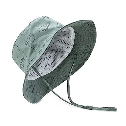 Image of Baby Sun Hat Summer UPF 50+ Sun Protection Beach Wide Brim Bucket Hats Cap for Infant Toddler Kids Boy Girl