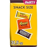 HERSHEY'S and REESE'S Assorted Chocolate Flavored Snack Size, Candy Party Pack, 31.5 oz