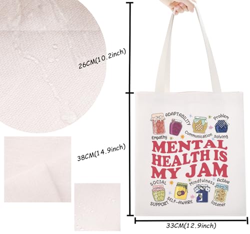 Bolsa Tote Mental Health Is My Jam para Terapeuta miniatura 3