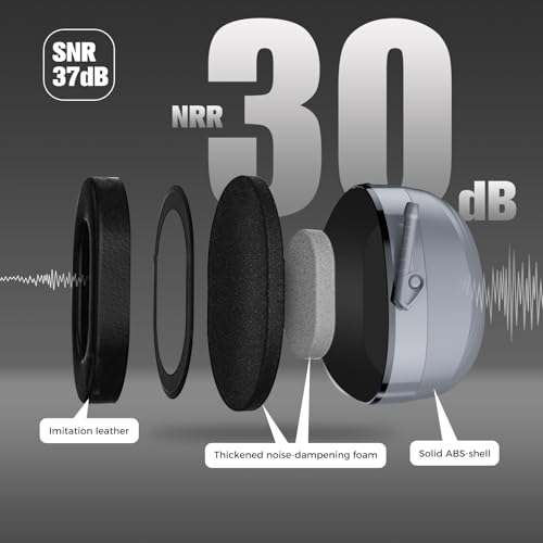 Image of ProCase Extra Large SNR 37dB Noise Cancelling Headphones NRR 30dB Ear Muffs | Hearing Protection for Adults Noise Reduction, Wide Size Adjustment and Comfortable