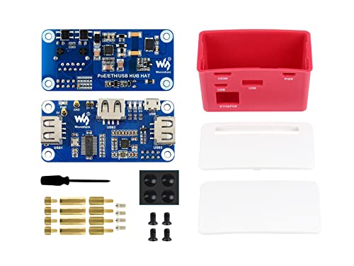 HUB USB PoE pour Raspberry Pi Zero avec boîtier et port Ethernet RJ45