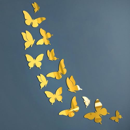 Image of Special You Butterfly Acrylic Stickers for Home Decoration, Living Room, Aesthetic Wall Decor Stickers for Bedroom, Birds Stickers for Decoration, Acrylic Mirror Wall Decor Sticker - 15 pcs