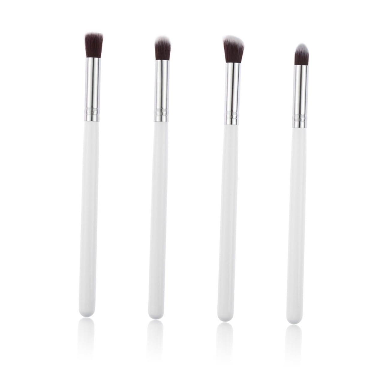 Housoutil 4pc Eye Shadow Makeup Brush Set Soft Horse Hair Portable Eye Brush Kit for Travel