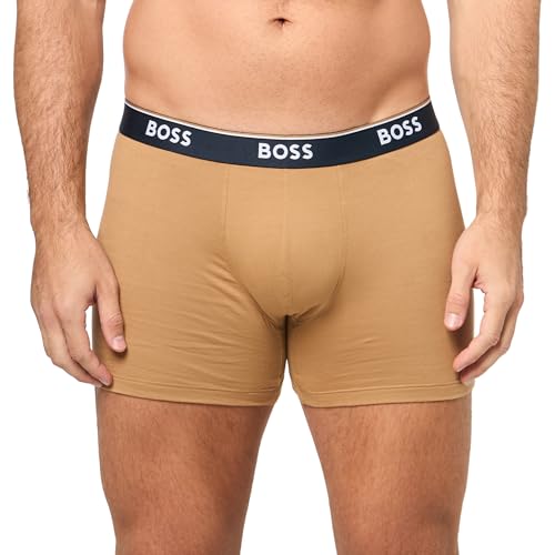 BOSS Men's 3-Pack Multi Color Bold Logo Boxer Briefs2