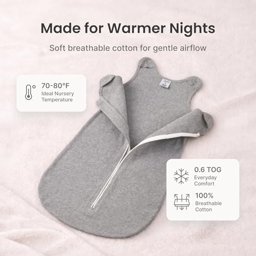 Image of baby deedee Sleep Nest Basic - Cotton Baby Sleep Sack 0.6 TOG 6-18M Pink | Patented shoulder snaps and full-length zipper support easy dressing and quick diaper changes for warmer routines