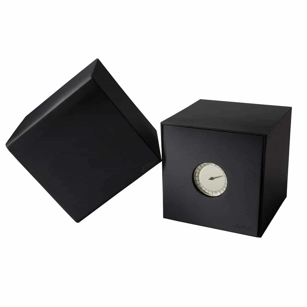slow Jo 17 - Schweizer unisex Einzeigerarmbanduhr analoge 24 Stundenanzeige Leder silber / dunkelbraun