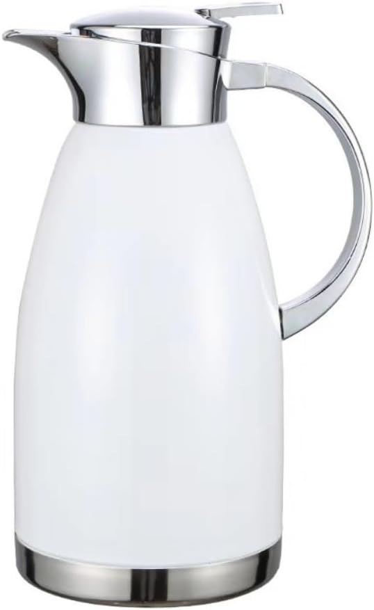 304 ステンレス鋼魔法瓶ケトル、二層真空魔法瓶ケトル、家庭用魔法瓶、ヨーロッパのコーヒーポット、高い断熱効果、真空断熱 (北极白,